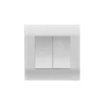 Orange Akoya 10Amp 2Gang 1Way Switch