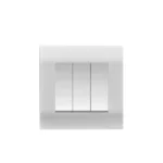 Orange Akoya 10Amp 3Gang 1Way Switch