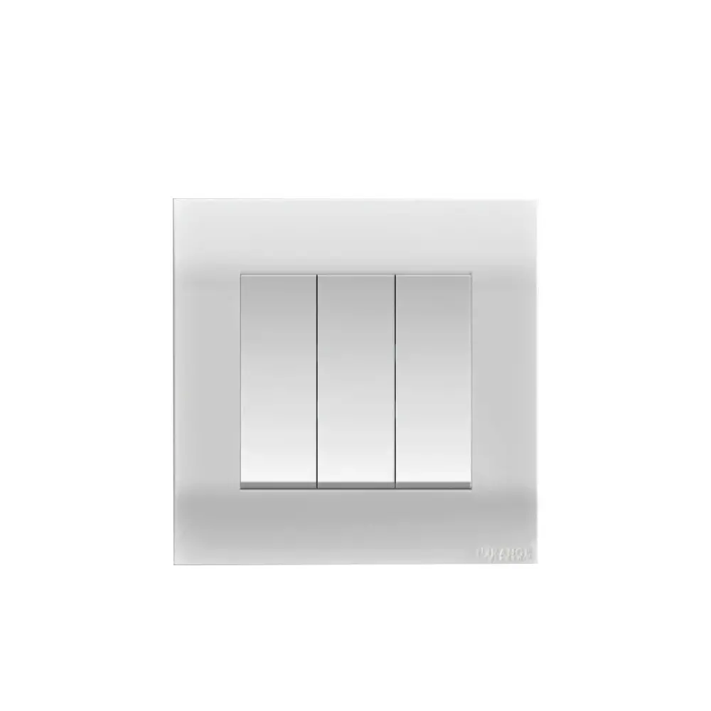 Orange Akoya 10Amp 3Gang 1Way Switch